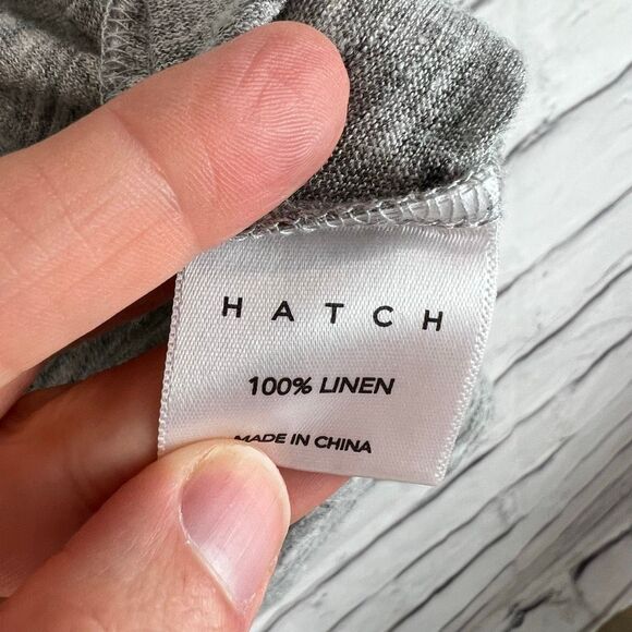 HATCH Collection Maternity Linen T-Shirt Gray Size S Casual Spring Wear - Picture 6 of 7